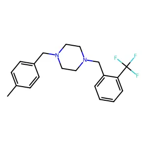 1-(4-Methylbenzyl)-4-[2-(trifluoromethyl)benzyl]piperazine structure