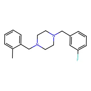 1-(3-Fluorobenzyl)-4-(2-methylbenzyl)piperazine structure