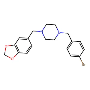 1-(1,3-Benzodioxol-5-ylmethyl)-4-(4-bromobenzyl)piperazine structure
