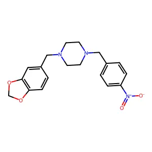 1-(1,3-Benzodioxol-5-ylmethyl)-4-(4-nitrobenzyl)piperazine structure