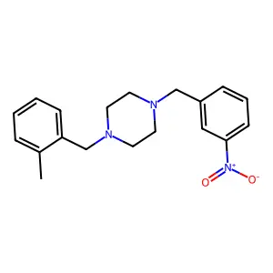 1-(2-Methylbenzyl)-4-(3-nitrobenzyl)piperazine structure