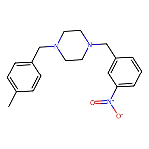 1-(4-Methylbenzyl)-4-(3-nitrobenzyl)piperazine structure