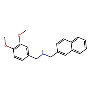 N-[(3,4-dimethoxyphenyl)methyl]-1-naphthalen-2-ylmethanamine structure