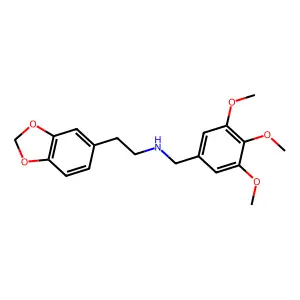 2-(1,3-benzodioxol-5-yl)-N-(3,4,5-trimethoxybenzyl)ethanamine structure