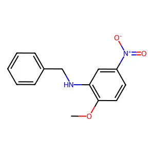 N-benzyl-2-methoxy-5-nitroaniline structure