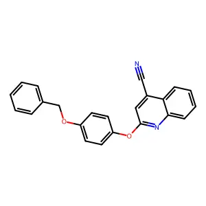 2-(4-Phenylmethoxyphenoxy)quinoline-4-carbonitrile structure