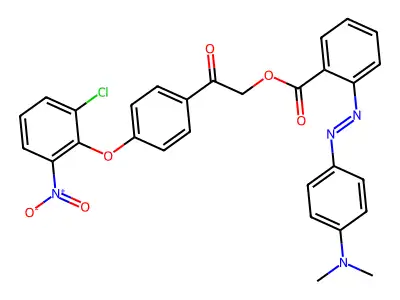 2-[4-(2-CHLORO-6-NITROPHENOXY)PHENYL]-2-OXOETHYL 2-{2-[4-(DIMETHYLAMINO)PHENYL]-1-DIAZENYL}BENZOATE structure