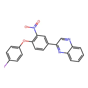 2-[4-(4-Iodophenoxy)-3-nitrophenyl]quinoxaline structure