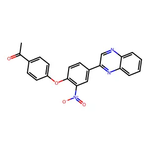 1-[4-(2-Nitro-4-quinoxalin-2-ylphenoxy)phenyl]ethanone structure