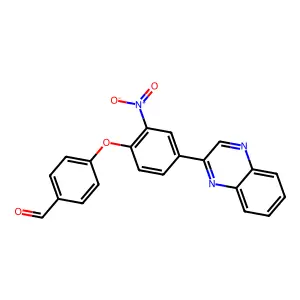 4-[2-Nitro-4-(quinoxalin-2-yl)phenoxy]benzaldehyde structure
