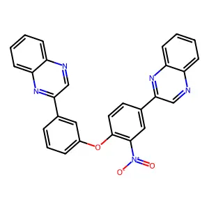 2-[3-(2-Nitro-4-quinoxalin-2-ylphenoxy)phenyl]quinoxaline structure