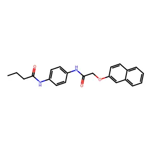 N-[4-[(2-naphthalen-2-yloxyacetyl)amino]phenyl]butanamide structure