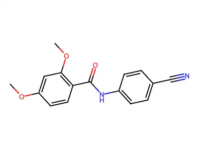 N-(4-cyanophenyl)-2,4-dimethoxybenzamide structure