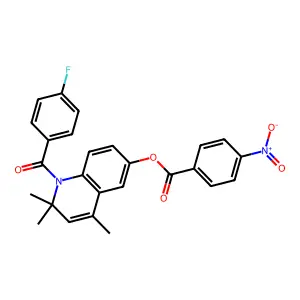 [1-(4-Fluorobenzoyl)-2,2,4-trimethylquinolin-6-yl] 4-nitrobenzoate structure