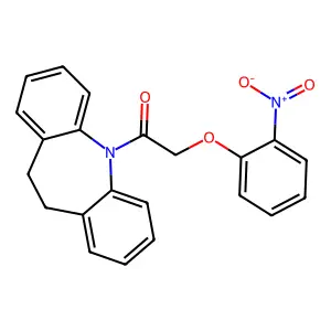 1-(5,6-Dihydrobenzo[b][1]benzazepin-11-yl)-2-(2-nitrophenoxy)ethanone structure