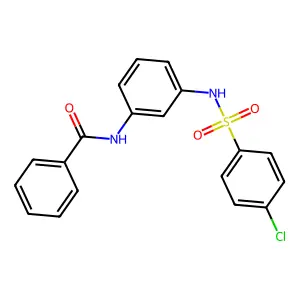 N-(3-{[(4-chlorophenyl)sulfonyl]amino}phenyl)benzamide structure