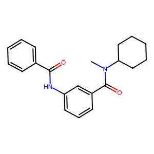 3-benzamido-N-cyclohexyl-N-methylbenzamide structure