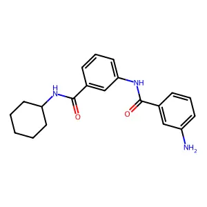 3-amino-N-[3-(cyclohexylcarbamoyl)phenyl]benzamide structure