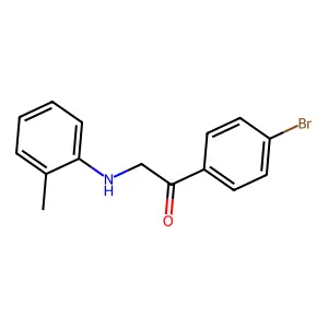 1-(4-Bromophenyl)-2-[(2-methylphenyl)amino]ethanone structure