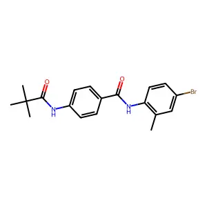N-(4-bromo-2-methylphenyl)-4-(2,2-dimethylpropanoylamino)benzamide structure
