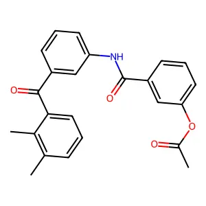 3-({3-[(2,3-Dimethylphenyl)carbonyl]phenyl}carbamoyl)phenyl acetate structure
