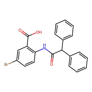5-Bromo-2-[(diphenylacetyl)amino]benzoic acid structure