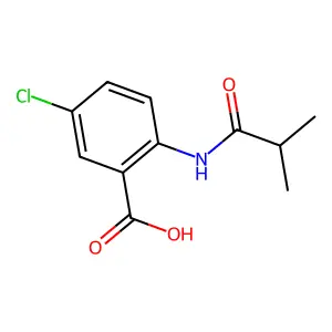 5-Chloro-2-isobutyrylamino-benzoic acid structure