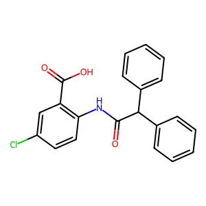 5-Chloro-2-[(diphenylacetyl)amino]benzoic acid structure