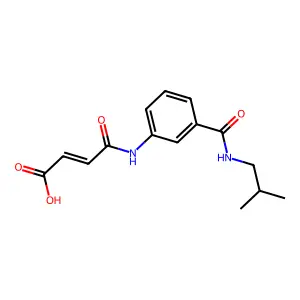 (2E)-4-({3-[(2-methylpropyl)carbamoyl]phenyl}amino)-4-oxobut-2-enoic acid structure