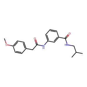 3-[[2-(4-methoxyphenyl)acetyl]amino]-N-(2-methylpropyl)benzamide structure