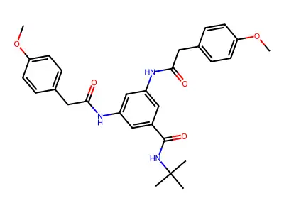 N-tert-butyl-3,5-bis[[2-(4-methoxyphenyl)acetyl]amino]benzamide structure