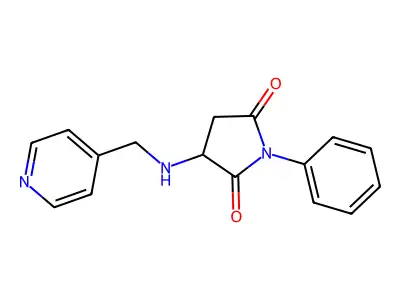 1-Phenyl-3-(pyridin-4-ylmethylamino)pyrrolidine-2,5-dione structure