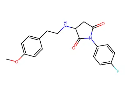 1-(4-Fluorophenyl)-3-{[2-(4-methoxyphenyl)ethyl]amino}pyrrolidine-2,5-dione structure