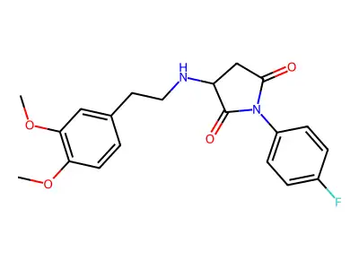 3-{[2-(3,4-Dimethoxyphenyl)ethyl]amino}-1-(4-fluorophenyl)pyrrolidine-2,5-dione structure