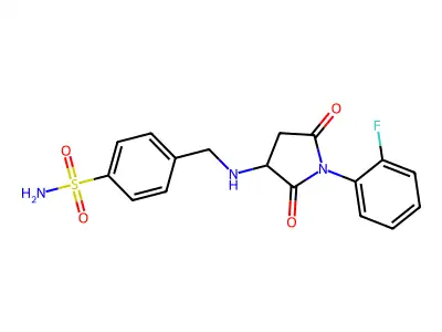 4-({[1-(2-Fluorophenyl)-2,5-dioxopyrrolidin-3-yl]amino}methyl)benzenesulfonamide structure