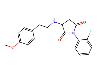 1-(2-Fluorophenyl)-3-[2-(4-methoxyphenyl)ethylamino]pyrrolidine-2,5-dione structure