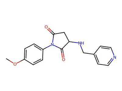 1-(4-Methoxyphenyl)-3-[(pyridin-4-ylmethyl)amino]pyrrolidine-2,5-dione structure