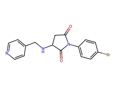 1-(4-Bromophenyl)-3-(pyridin-4-ylmethylamino)pyrrolidine-2,5-dione structure