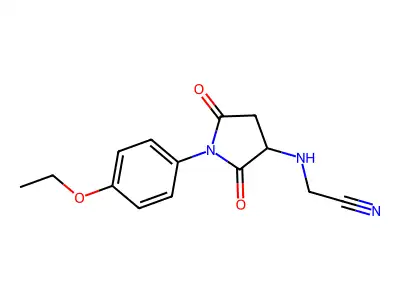 2-[[1-(4-Ethoxyphenyl)-2,5-dioxo-3-pyrrolidinyl]amino]acetonitrile structure
