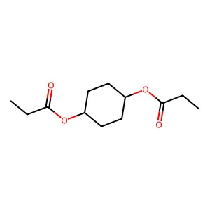 Cyclohexane-1,4-diyl dipropanoate structure