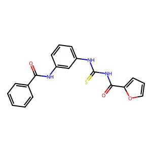 N-[(3-benzamidophenyl)carbamothioyl]furan-2-carboxamide structure