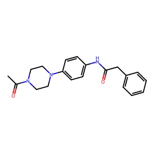 N-[4-(4-acetylpiperazin-1-yl)phenyl]-2-phenylacetamide structure
