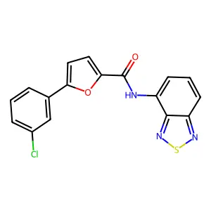N-(2,1,3-benzothiadiazol-4-yl)-5-(3-chlorophenyl)furan-2-carboxamide structure