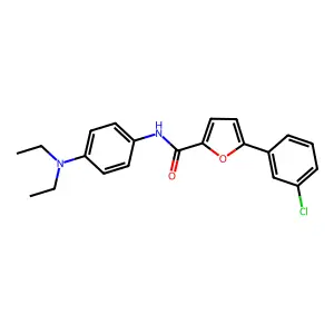5-(3-chlorophenyl)-N-[4-(diethylamino)phenyl]-2-furamide structure