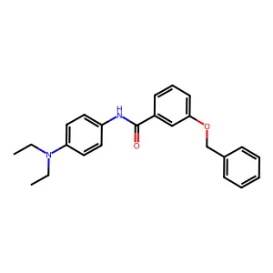 N-[4-(diethylamino)phenyl]-3-phenylmethoxybenzamide structure
