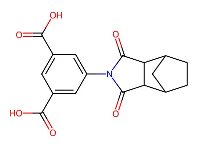 5-(1,3-dioxooctahydro-2H-4,7-methanoisoindol-2-yl)benzene-1,3-dicarboxylic acid structure