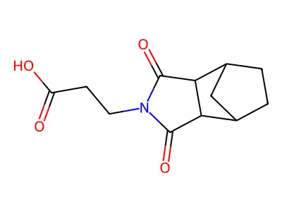 3-(1,3-dioxooctahydro-2H-4,7-methanoisoindol-2-yl)propanoic acid structure
