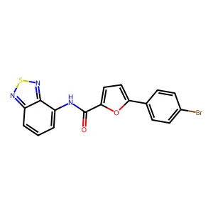 N-(2,1,3-benzothiadiazol-4-yl)-5-(4-bromophenyl)furan-2-carboxamide structure