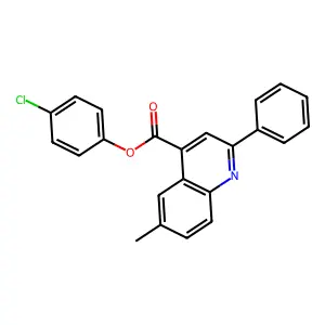 4-Chlorophenyl 6-methyl-2-phenyl-4-quinolinecarboxylate structure