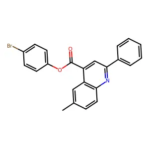 4-Bromophenyl 6-methyl-2-phenylquinoline-4-carboxylate structure